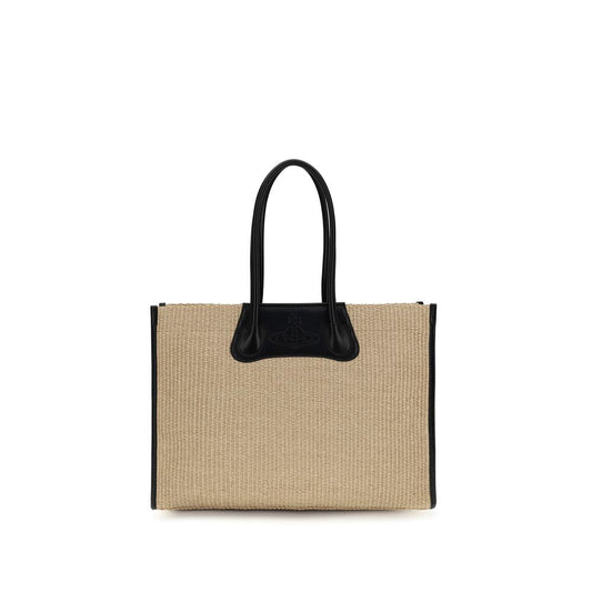 Vivienne Westwood Beige Raffia Shoulder Bag
