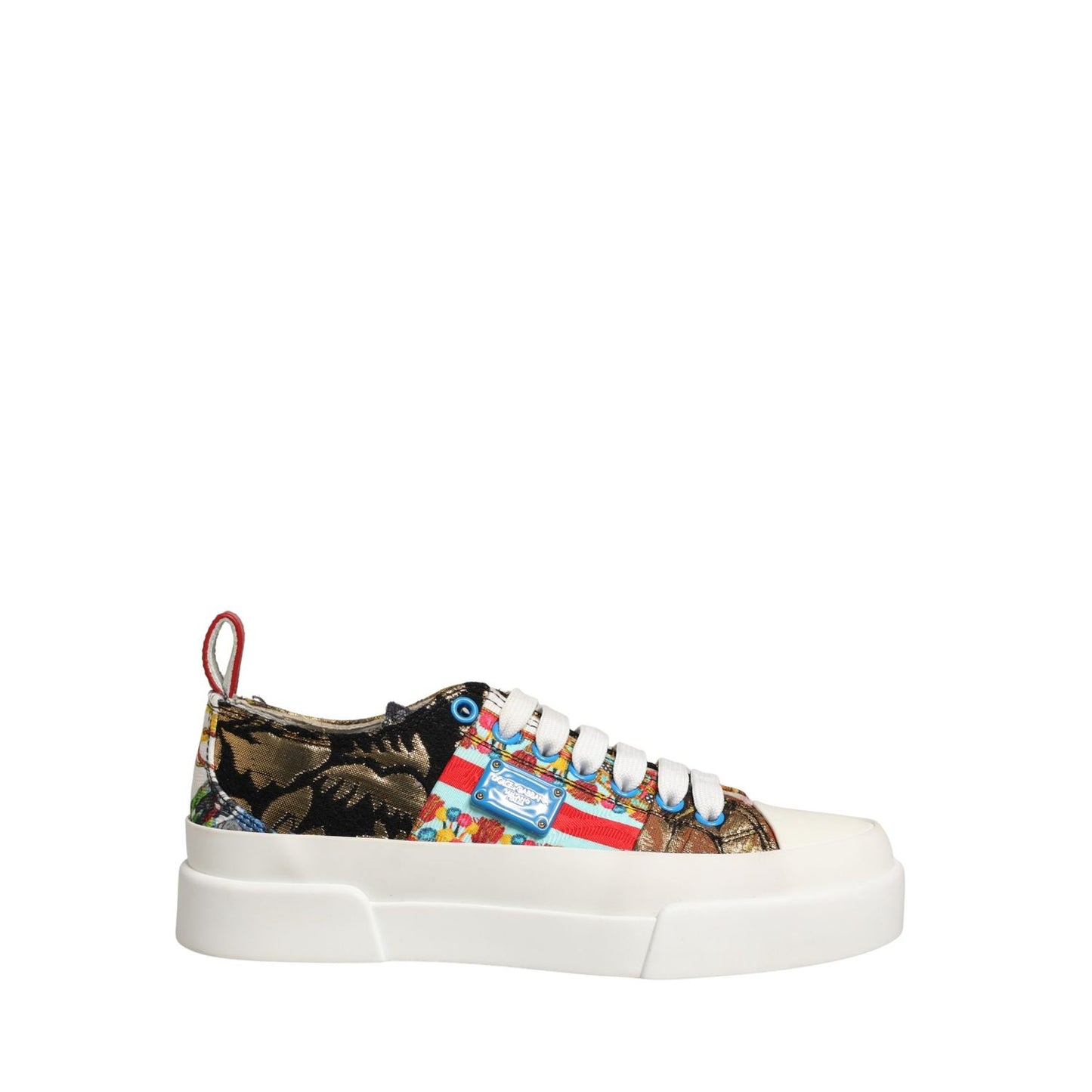 Dolce & Gabbana Multicolor Patchwork Low Top Sneakers Shoes