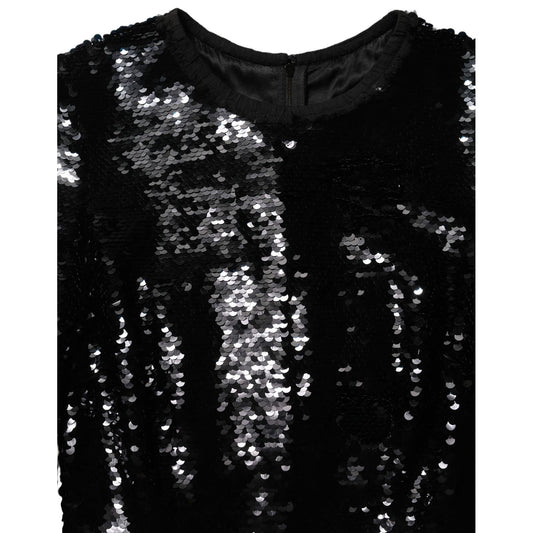 Dolce & Gabbana Black Bodycon Mermaid Sequinned Gown Dress