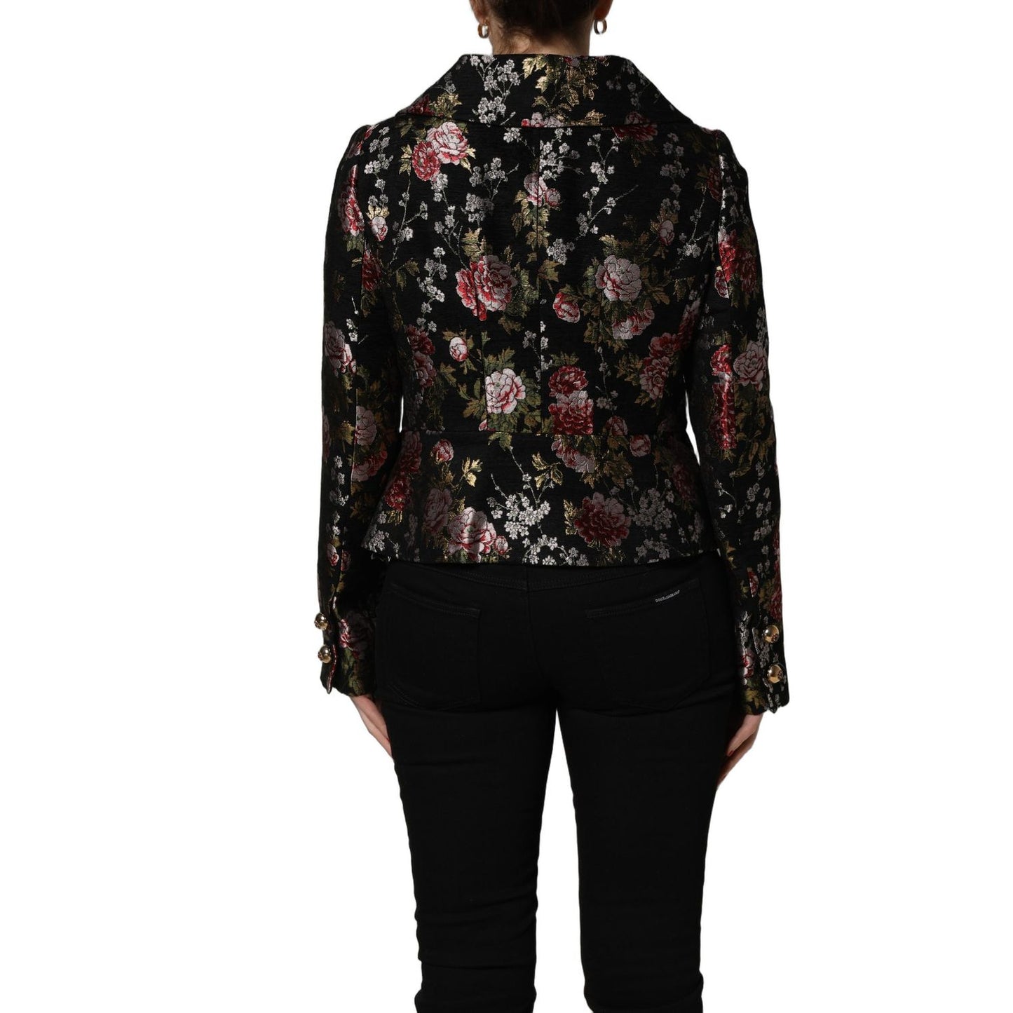 Dolce & Gabbana Multicolor Floral Brocade Blazer Jacket