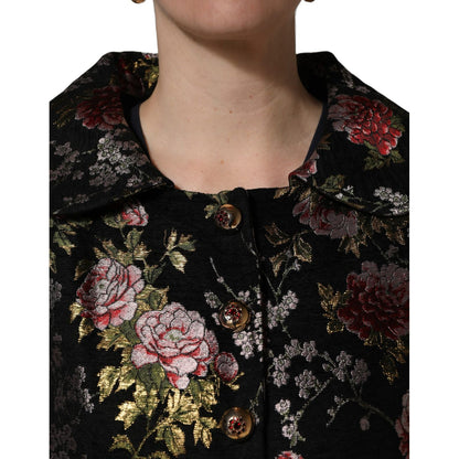 Dolce & Gabbana Multicolor Floral Brocade Blazer Jacket