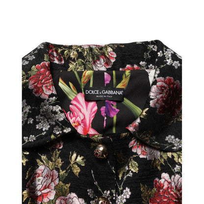 Dolce & Gabbana Multicolor Floral Brocade Blazer Jacket