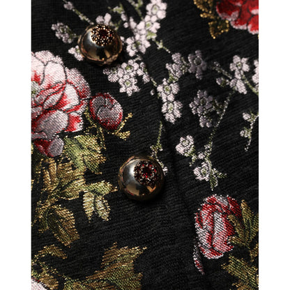Dolce & Gabbana Multicolor Floral Brocade Blazer Jacket