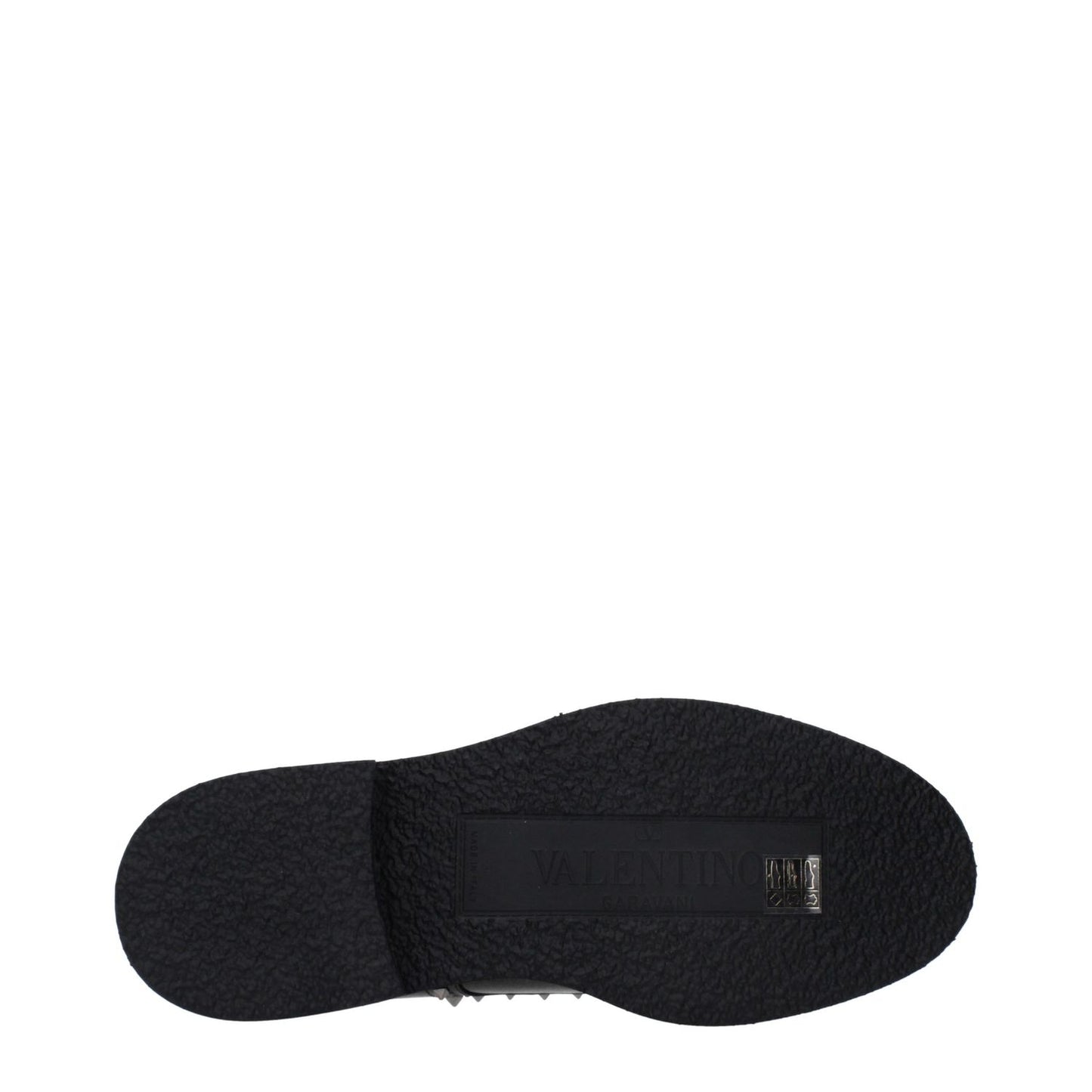 Valentino Garavani Black Leather Oxfords And Derbies
