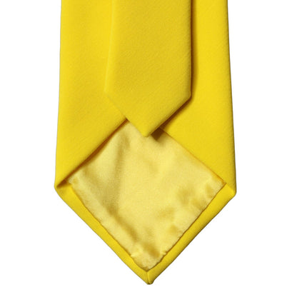 Dolce & Gabbana Yellow Solid Polyester Adjustable Women Tied Necktie Tie