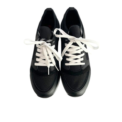 Borbonese Black Leather Men Sneaker