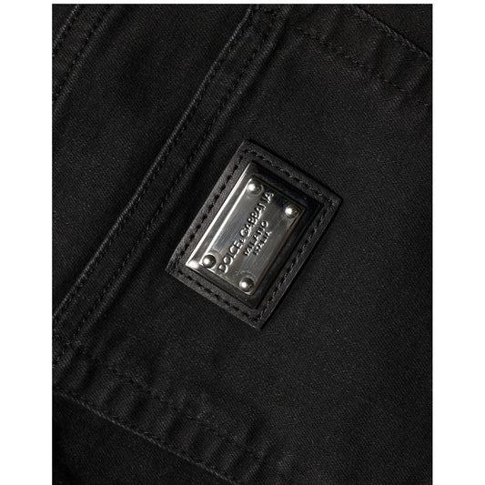 Dolce & Gabbana Black Skinny Cotton High Waist Denim Jeans