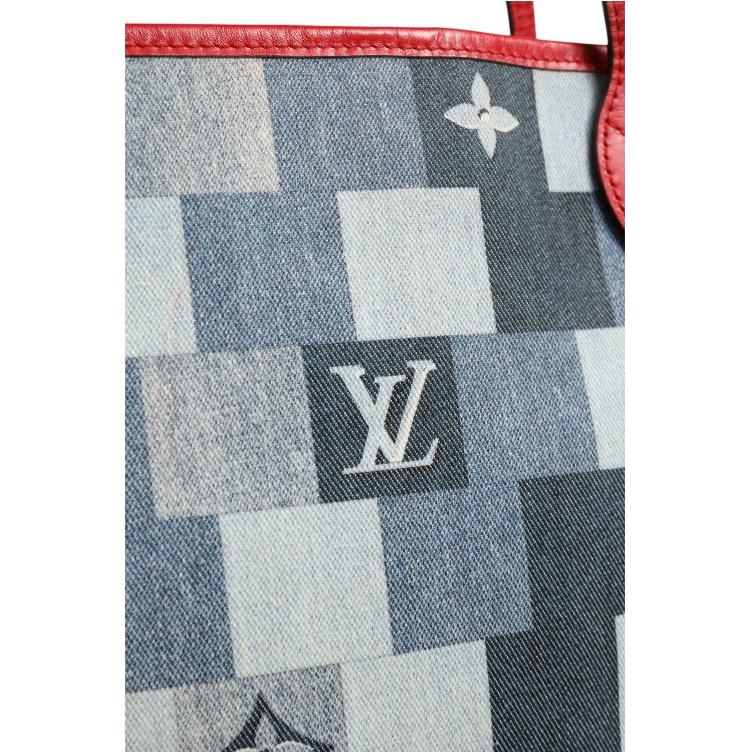 Louis Vuitton Neverfull Patchwork Monogram Denim Tote Bag