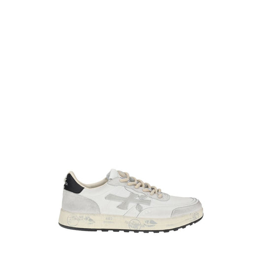 Premiata White Calf Leather Bos Taurus Low Top Sneakers