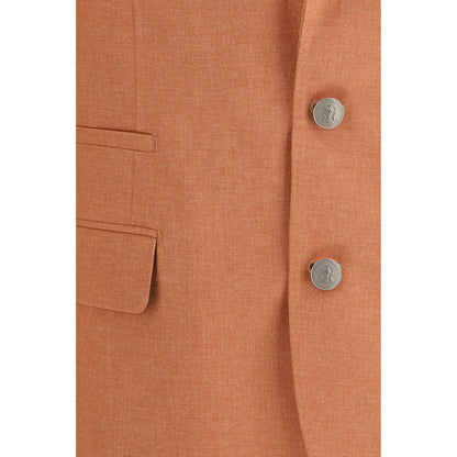 Brunello Cucinelli Orange Wool Oves Aries Blazer