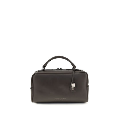 Brunello Cucinelli Brown Calf Leather Bos Taurus Handbag