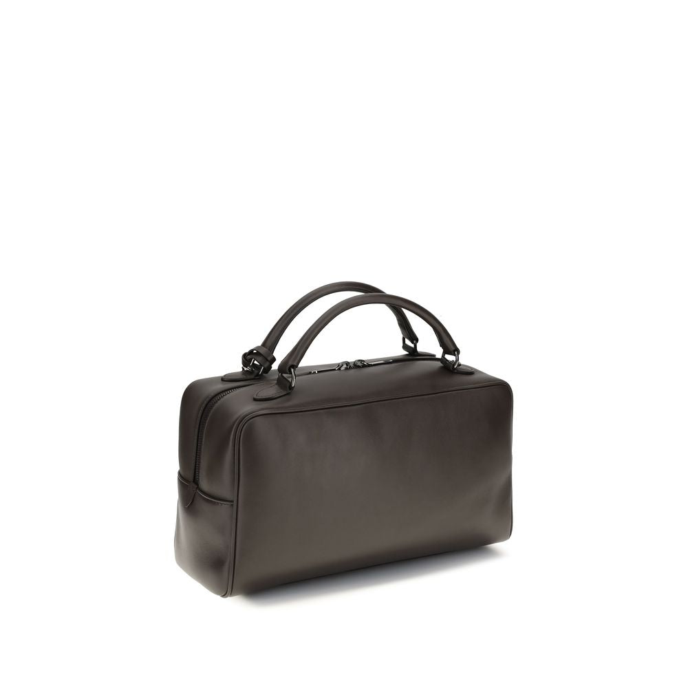 Brunello Cucinelli Brown Calf Leather Bos Taurus Handbag