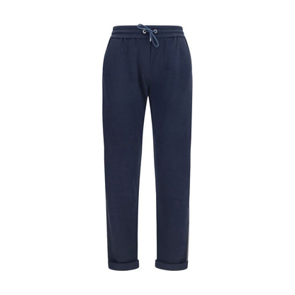 Brunello Cucinelli Blue Polyamide Casual Pants