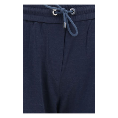 Brunello Cucinelli Blue Polyamide Casual Pants
