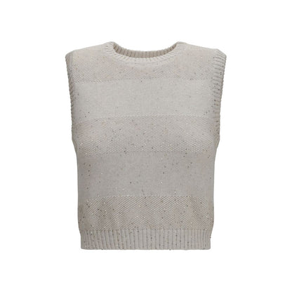Brunello Cucinelli Beige Cotton Sweatshirt