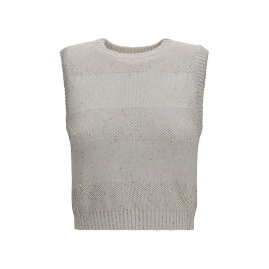 Brunello Cucinelli Beige Cotton Sweatshirt
