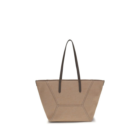 Brunello Cucinelli Beige Cotton Handbag