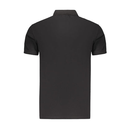 Marina Militare Black Cotton Mens Polo