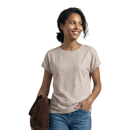 Street One Beige Polyester T-Shirt