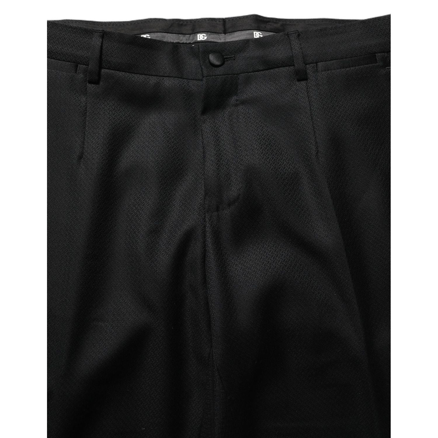 Dolce & Gabbana Black Wool Slim Fit Formal 2 Piece Men Suit