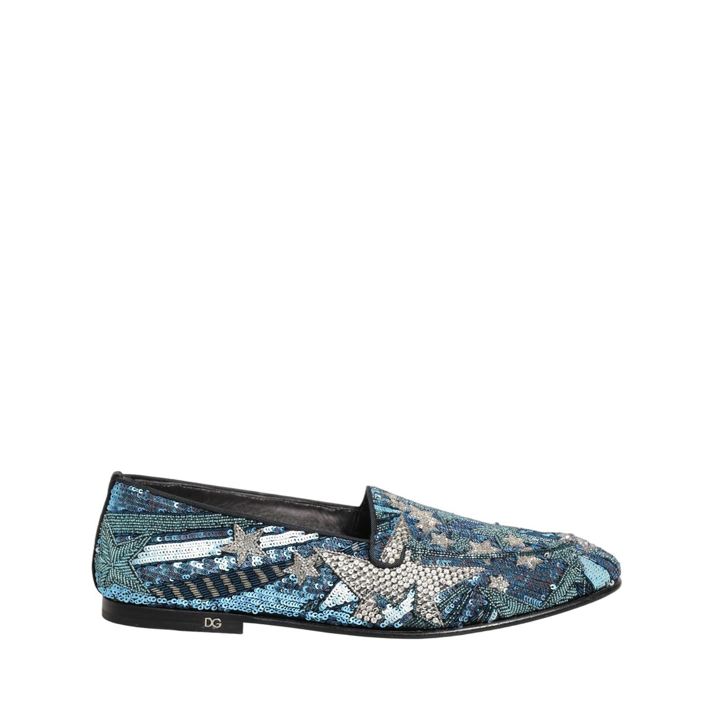 Dolce & Gabbana Multicolor Embroidered Sequin Loafers Shoes