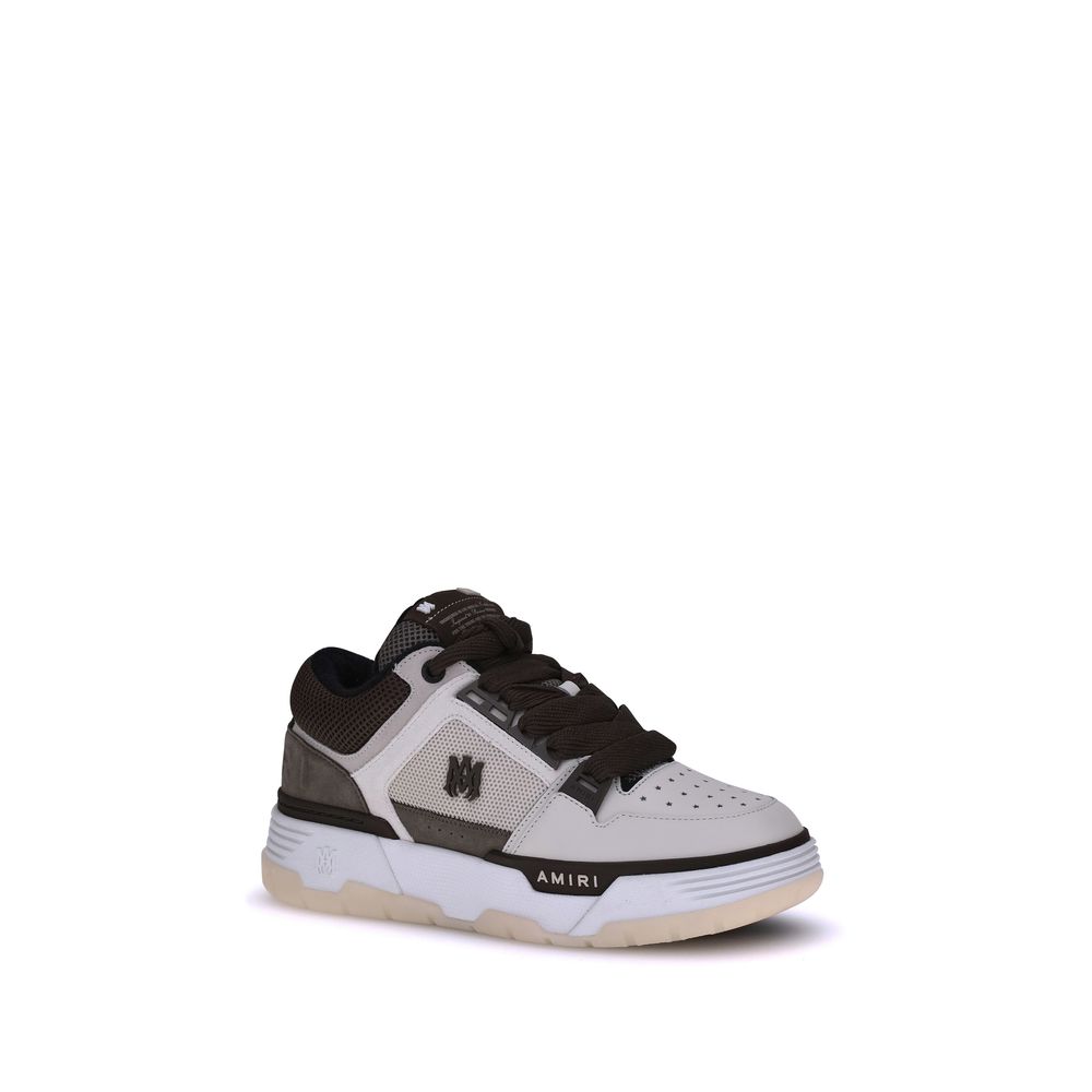 Amiri Brown Calf Leather Bos Taurus Low Top Sneakers