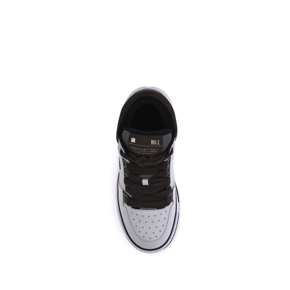 Amiri Brown Calf Leather Bos Taurus Low Top Sneakers
