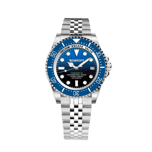 Bobroff Silver Stainless Steel Sport Watch