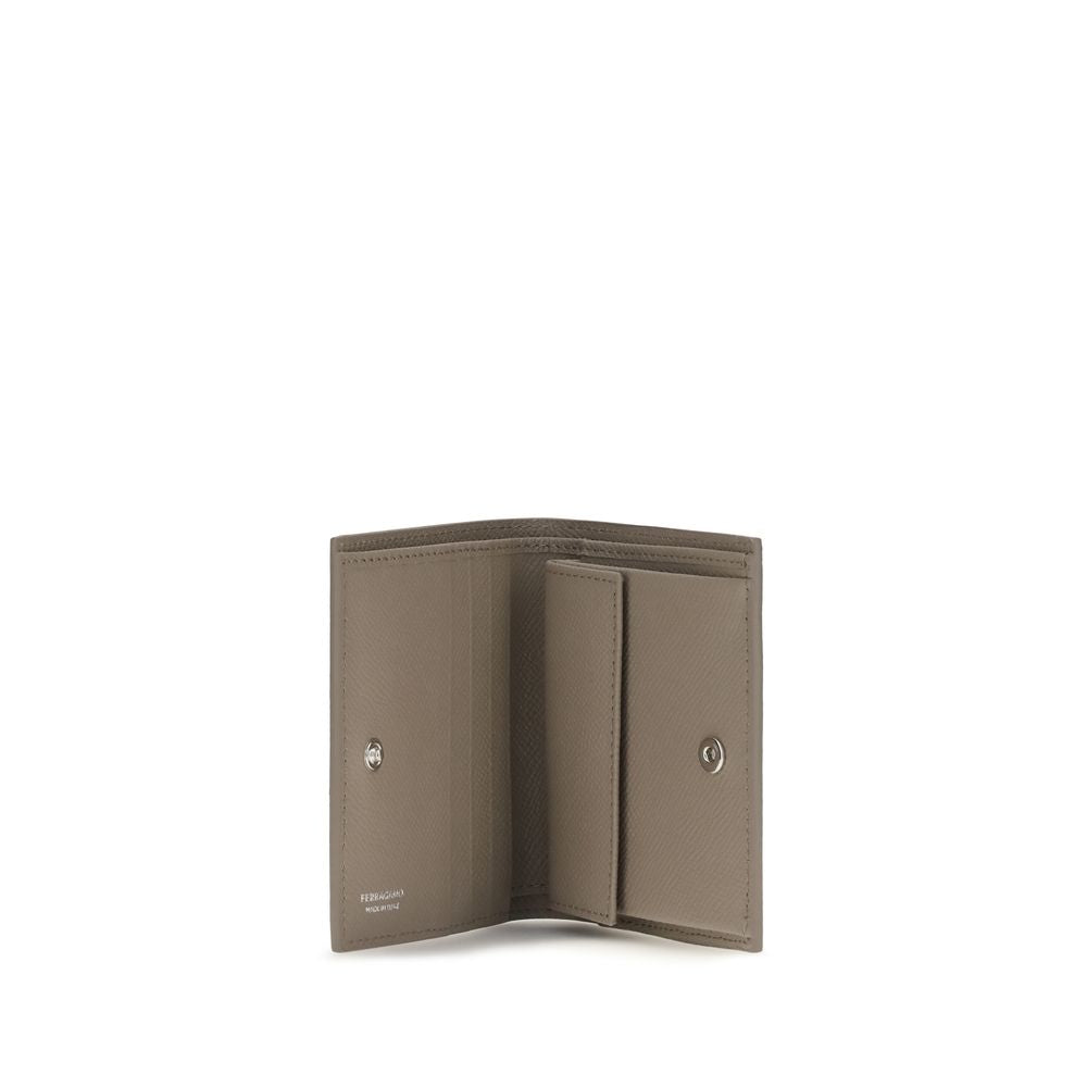 Ferragamo Beige The Gancini Wallet