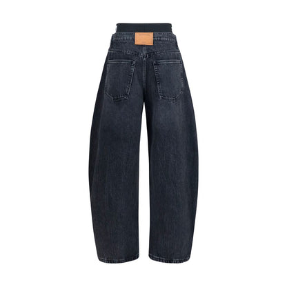 Alexander Wang Gray Cotton Relaxed Fit Jeans