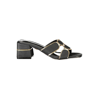 Laura Biagiotti Black Polyethylene Platform Sandals