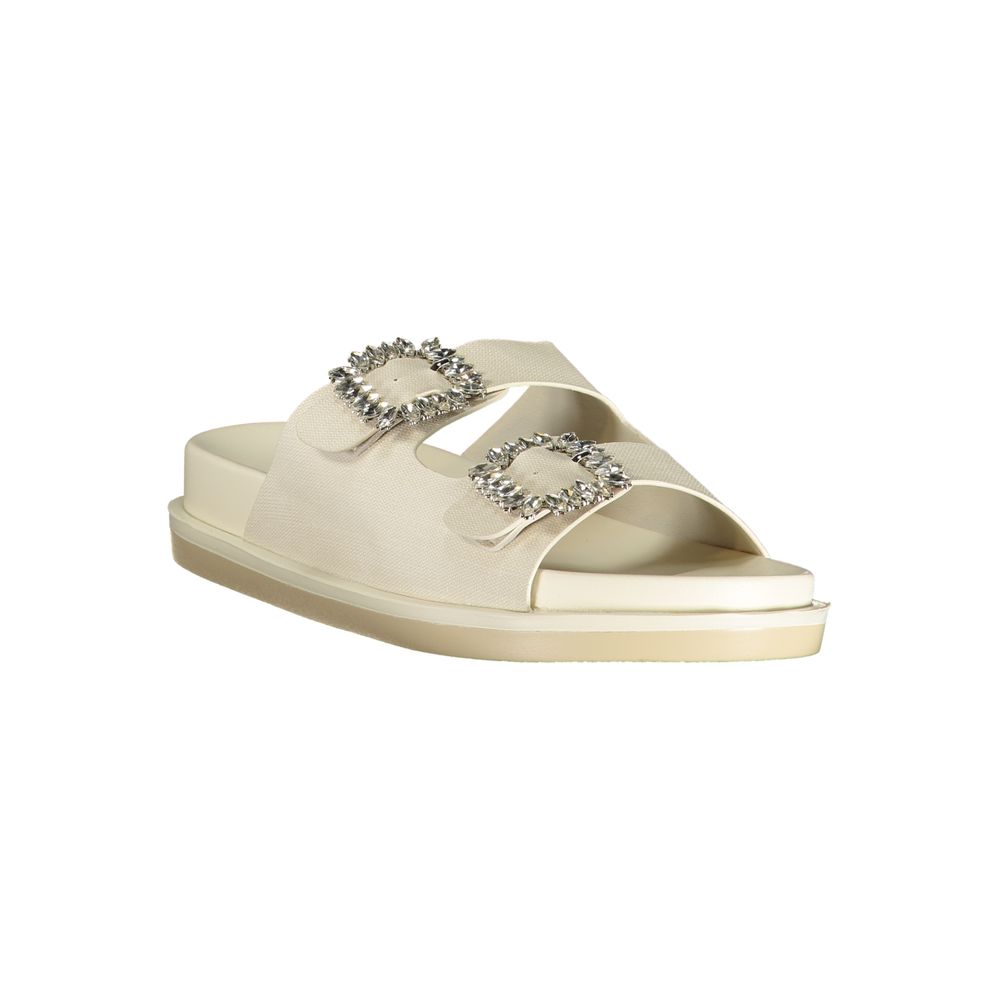 Laura Biagiotti White Polyethylene Flat Sandals