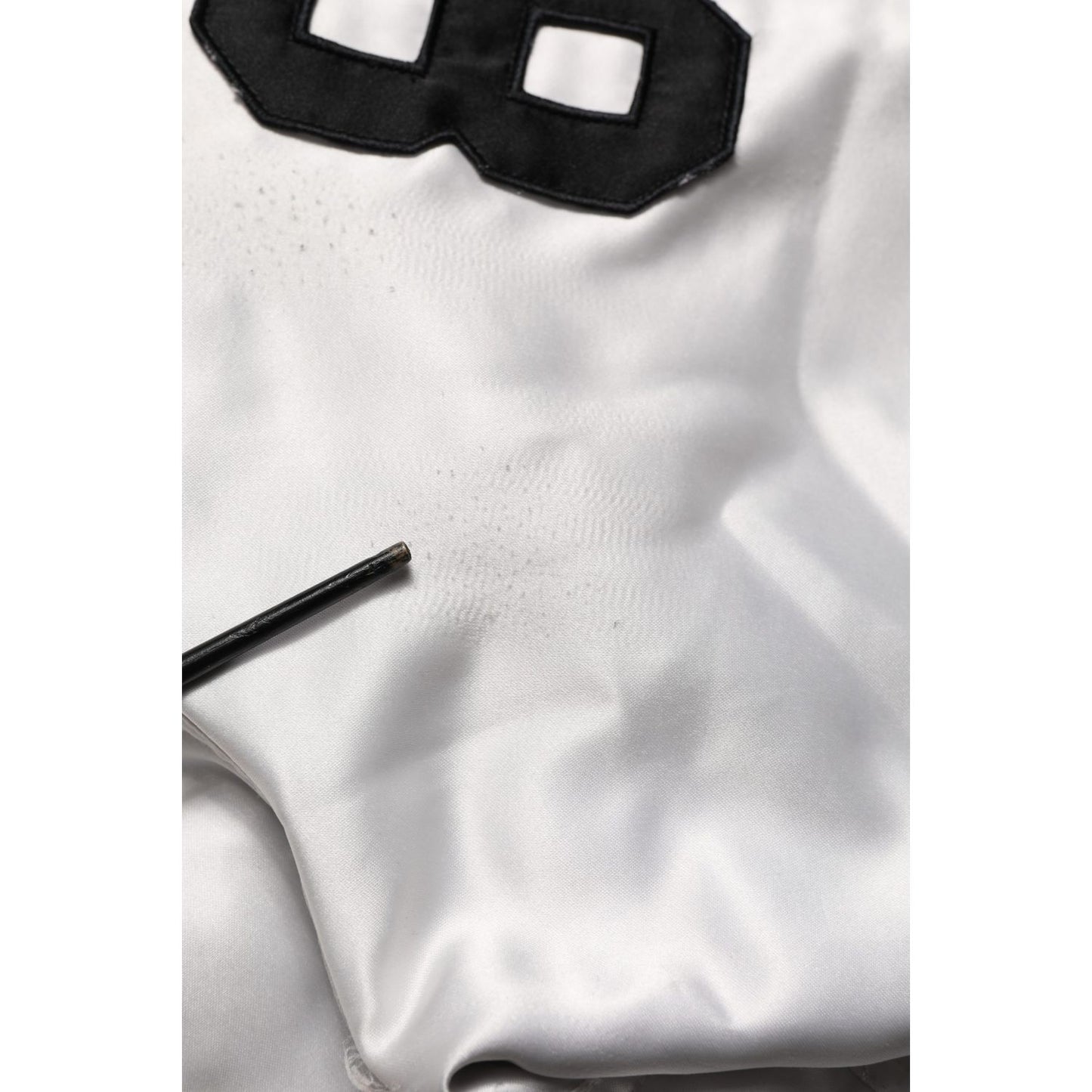 Dolce & Gabbana White DG Logo Polyester JerseyBomber Jacket