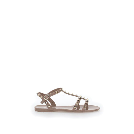 Valentino Garavani Pink Rubber Flat Sandals