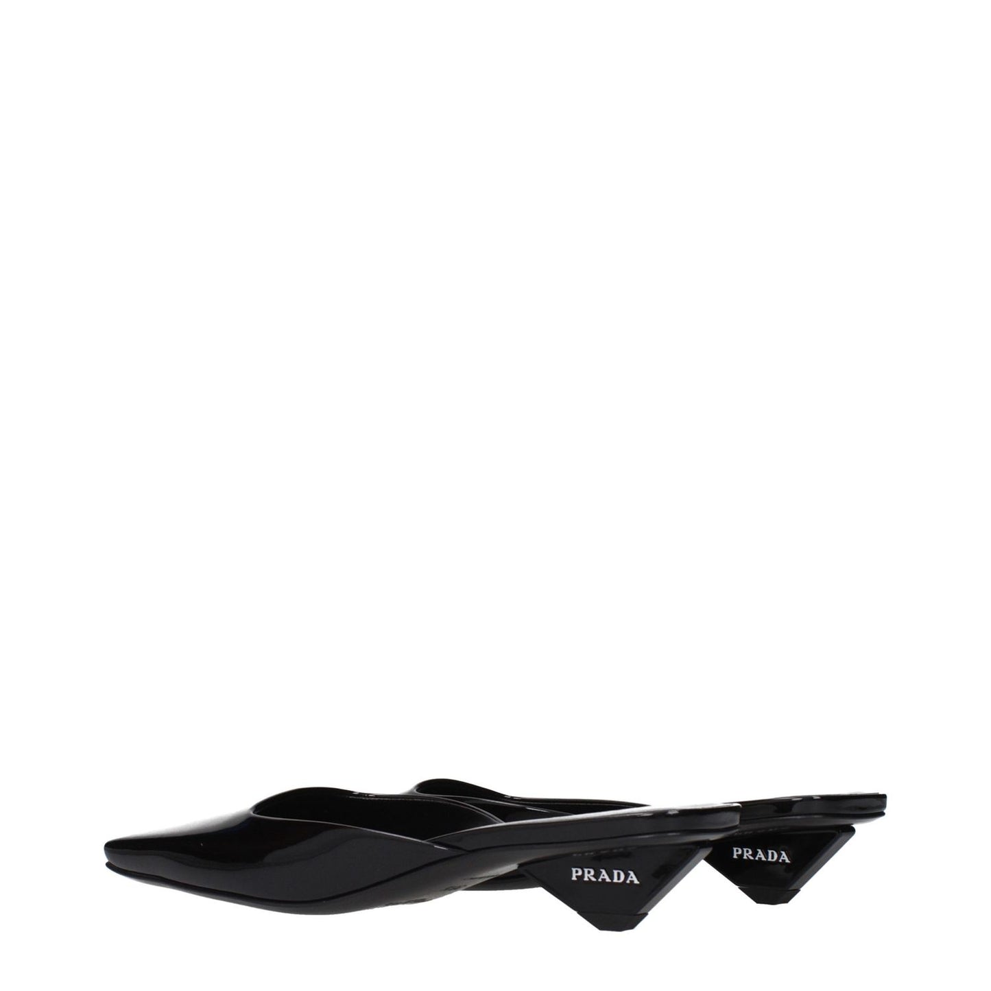 Prada Black Leather Flat Sandals