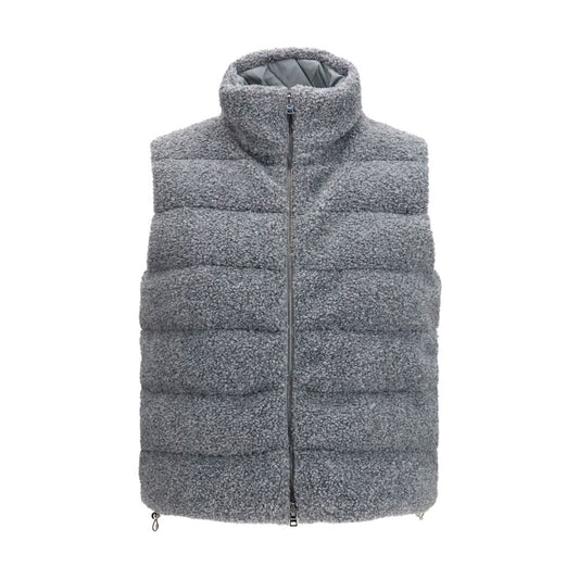 Herno Gray Polyester Sleeveless Jacket