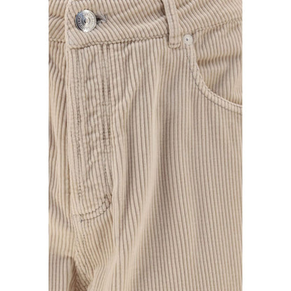 Brunello Cucinelli Beige Cotton Casual Pants