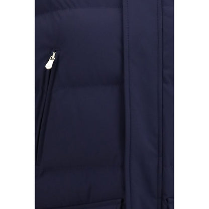 Brunello Cucinelli Blue Goose Down Full-Length Jacket