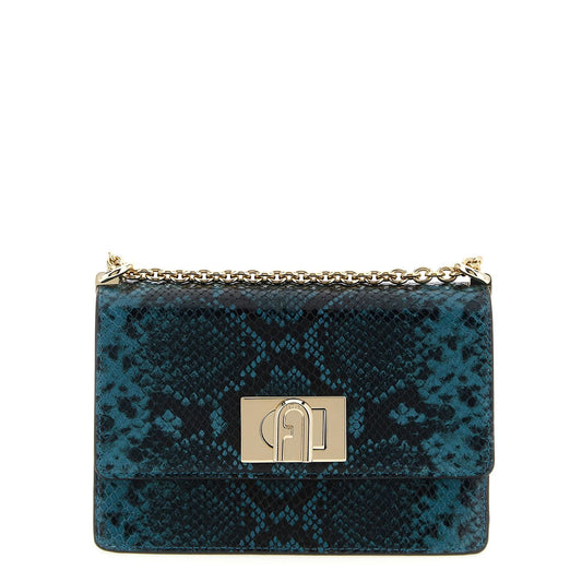 Furla Blue Goatskin Crossbody Bag