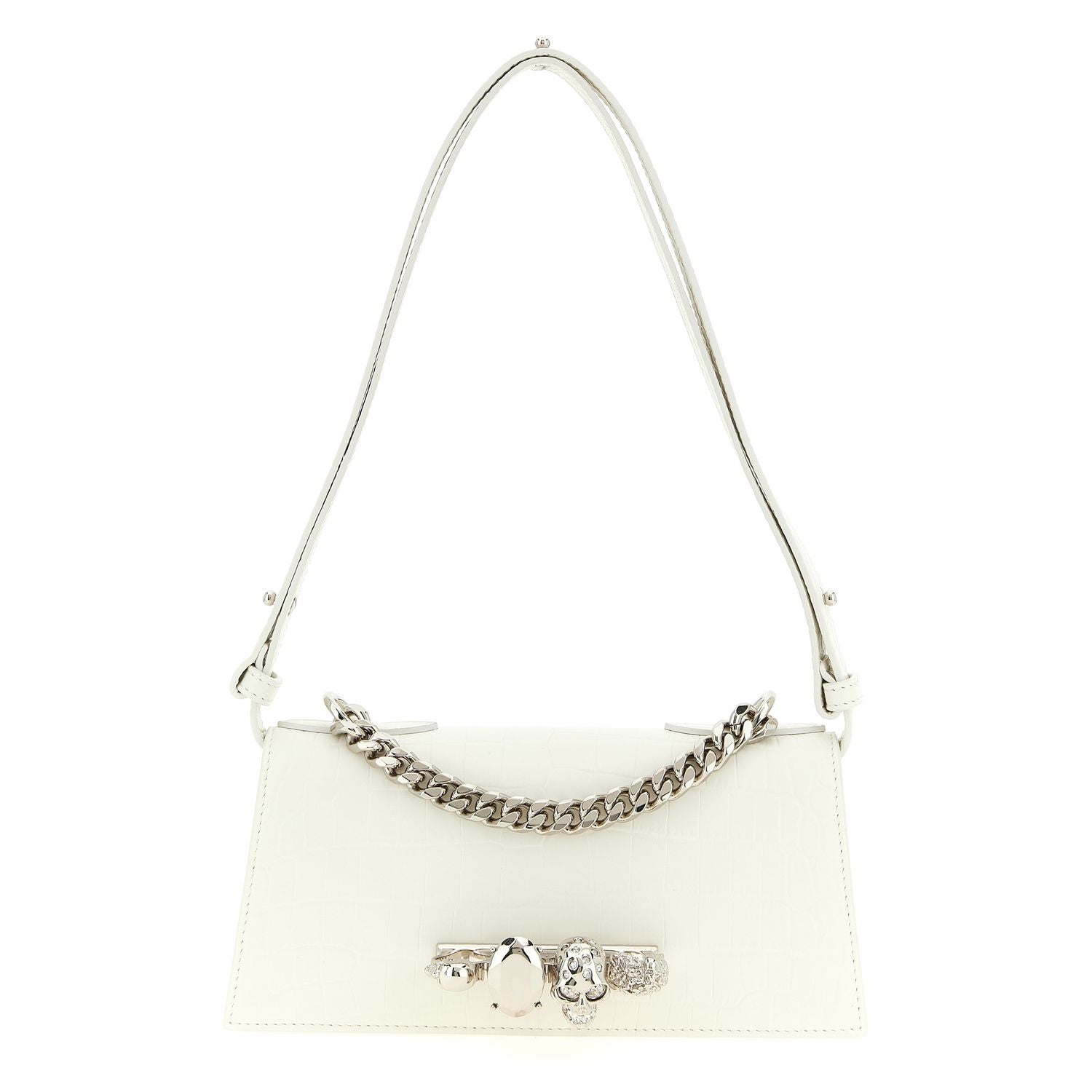 Alexander McQueen White Calfskin Shoulder Bag