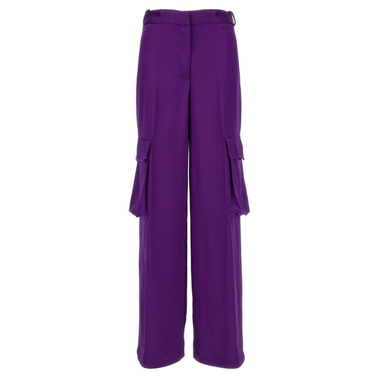 Versace Purple Viscose Cargo Pants