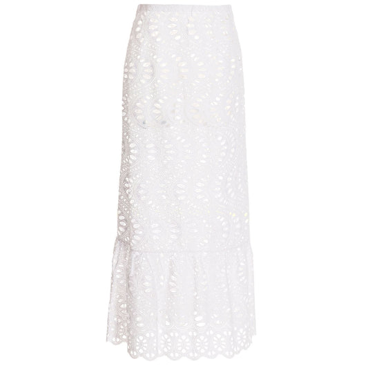 Giambattista Valli White Cotton Mini Skirt