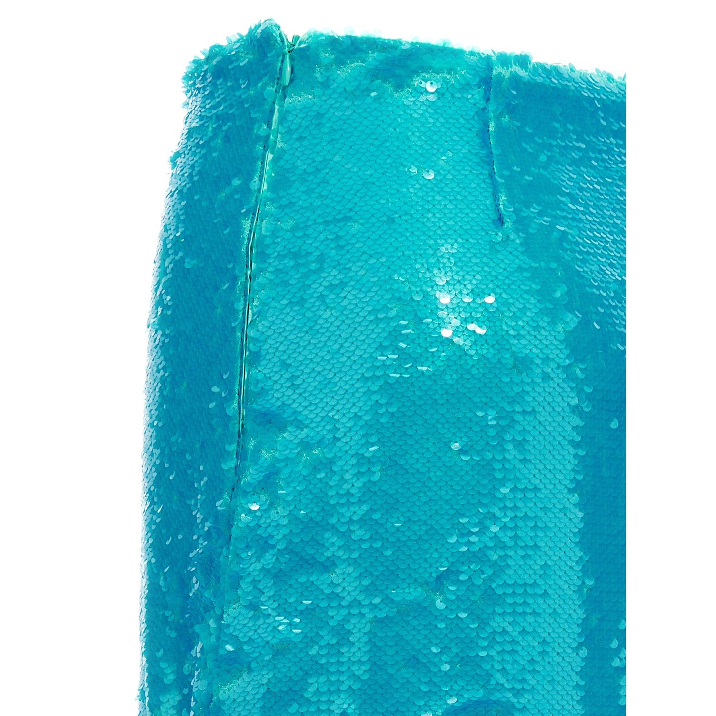 Ganni Blue Recycled Polyester Midi Skirt