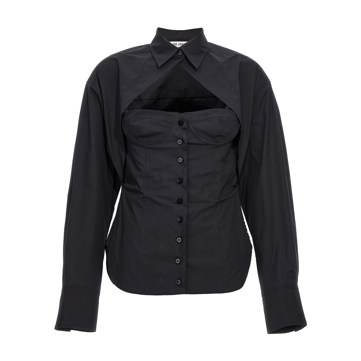 The Attico Black Cotton Blouse