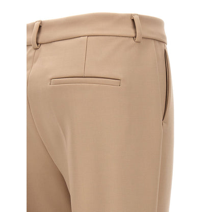 Sportmax Beige Polyester Dress Pants