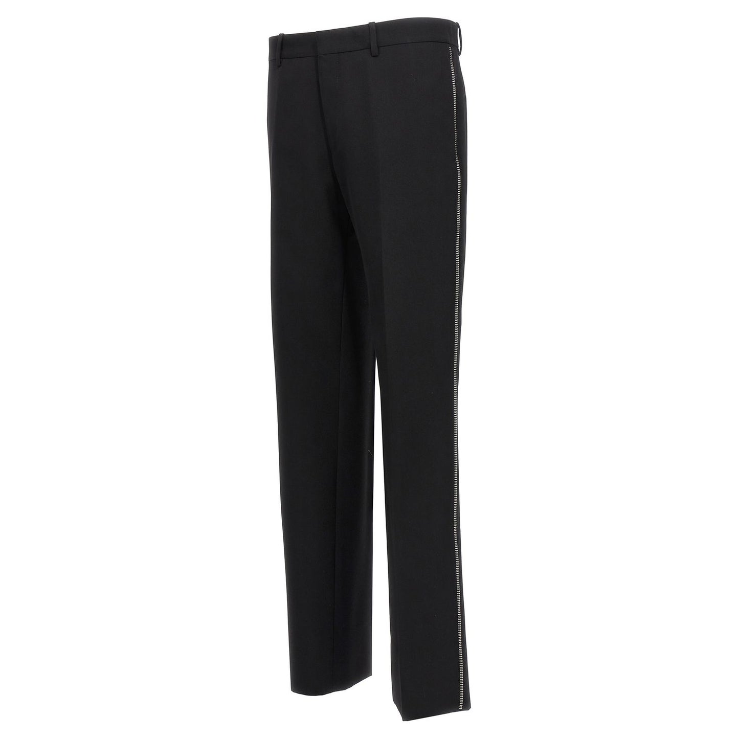 Off-White Black Virgin Wool Dress Pants