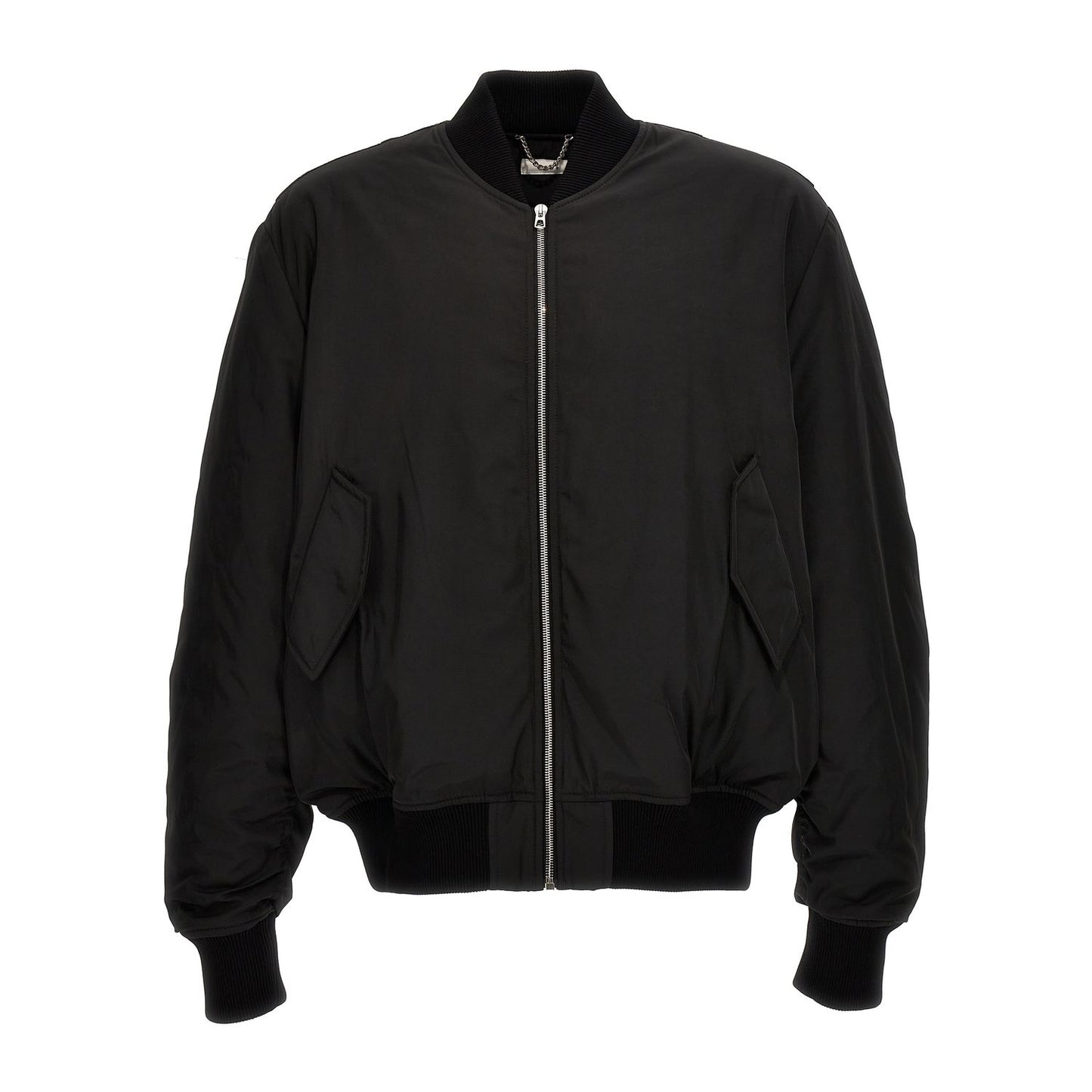 1989 Studio Black Polyester Bomber