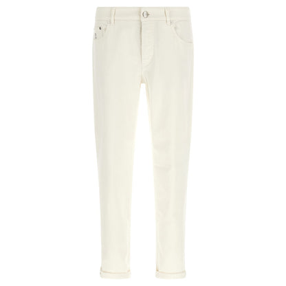 Brunello Cucinelli White Cotton Jeans Denim