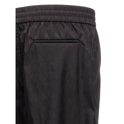 Valentino Garavani Black Polyamide Casual Pants