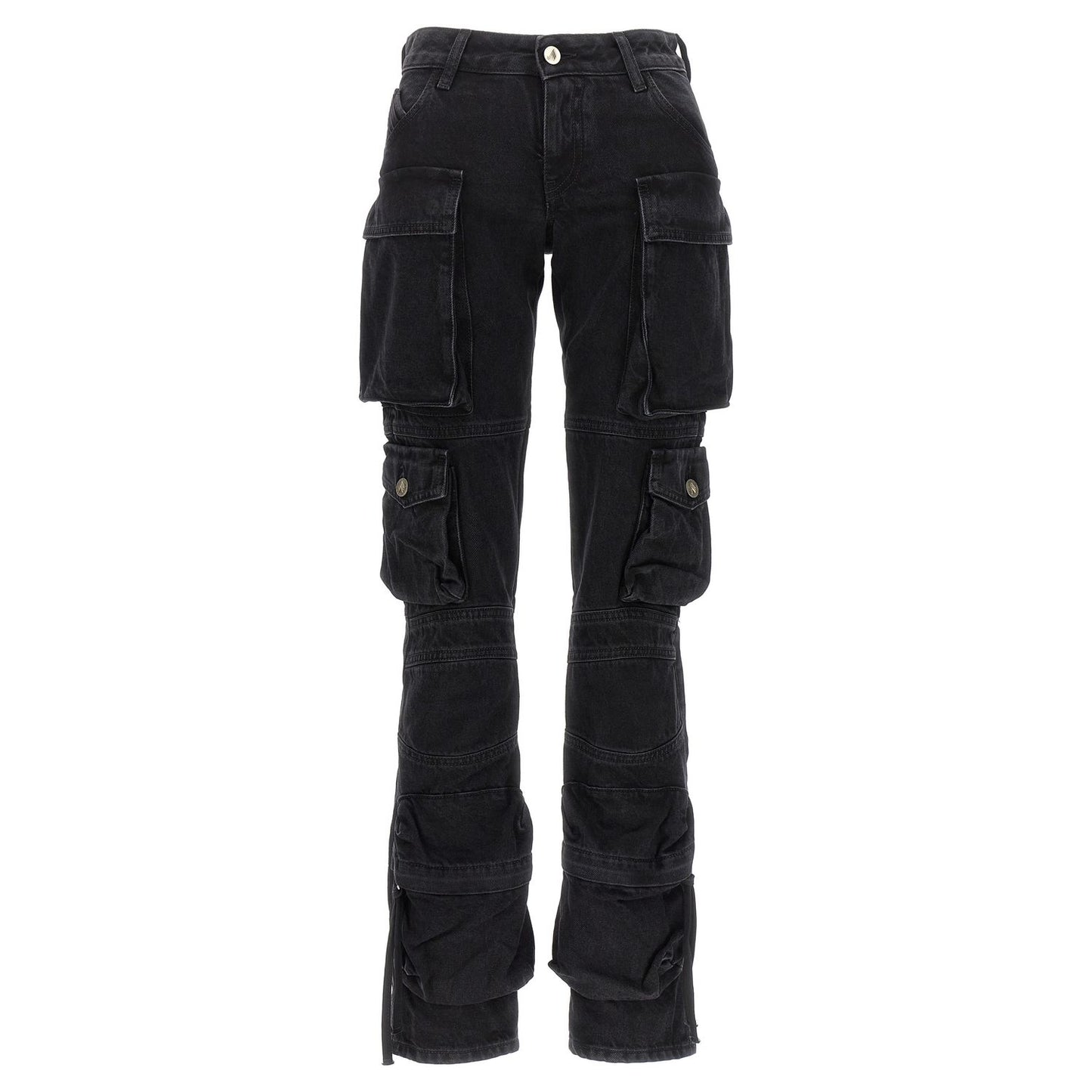The Attico Black Cotton Cargo Pants